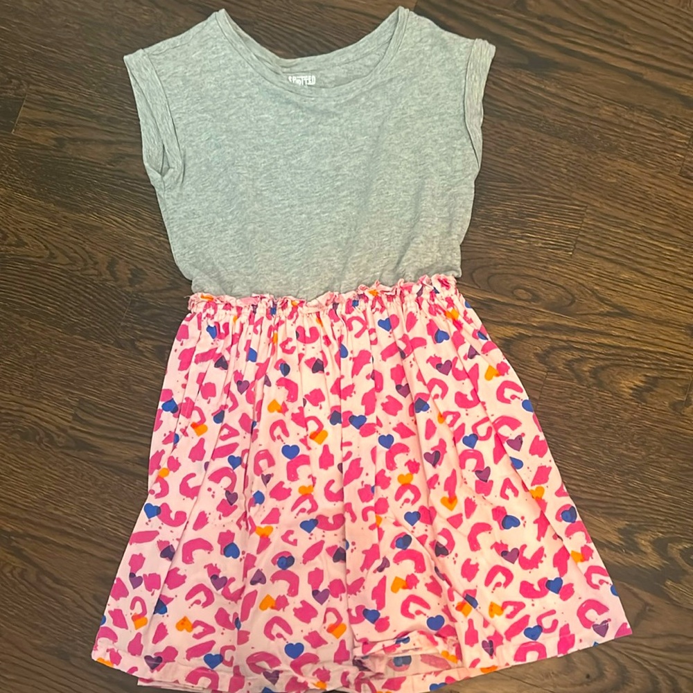 Spotted Zebra girls mixed media dress